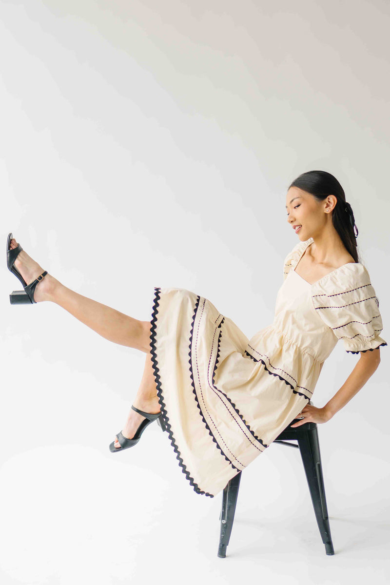 The Dawn Tiered Dress in Dream Cloud