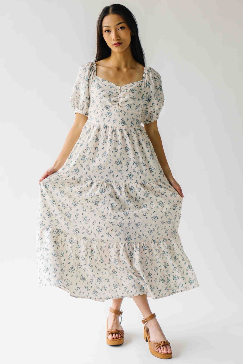 The Andrus Bubble Sleeve Maxi Dress