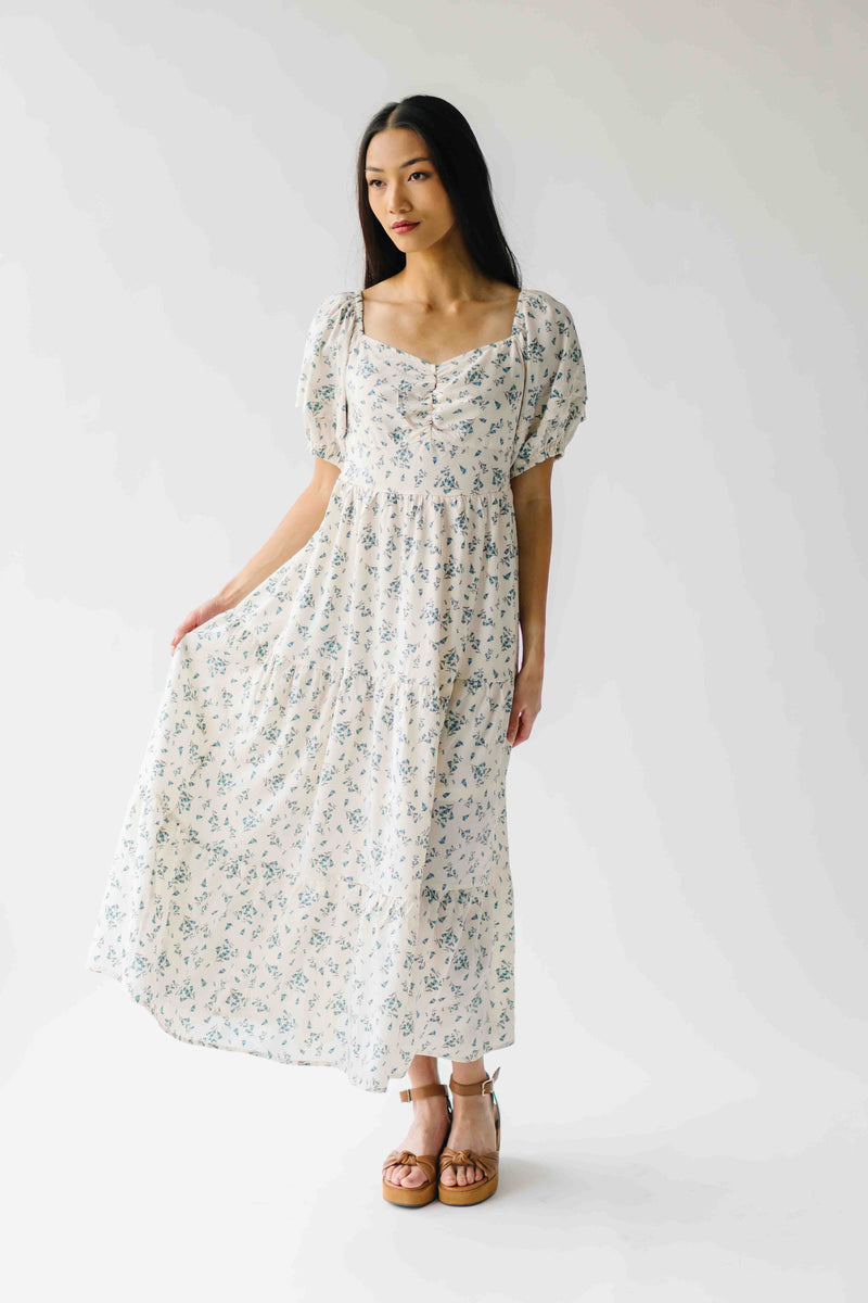 The Andrus Bubble Sleeve Maxi Dress