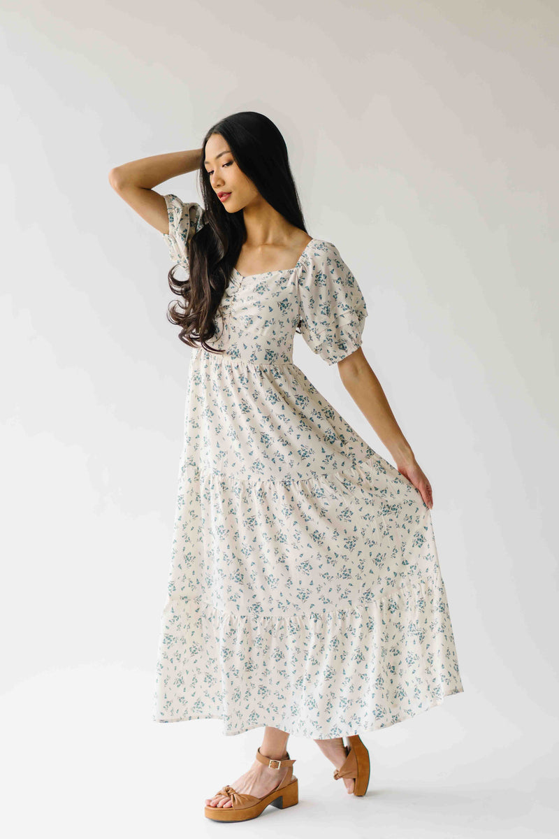 The Andrus Bubble Sleeve Maxi Dress