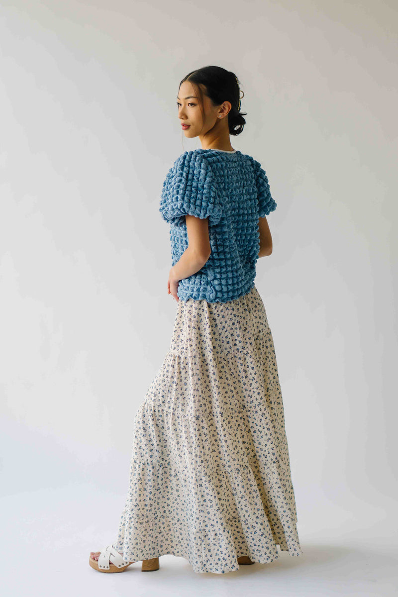 The Callen Floral Maxi Skirt in Cream Multi