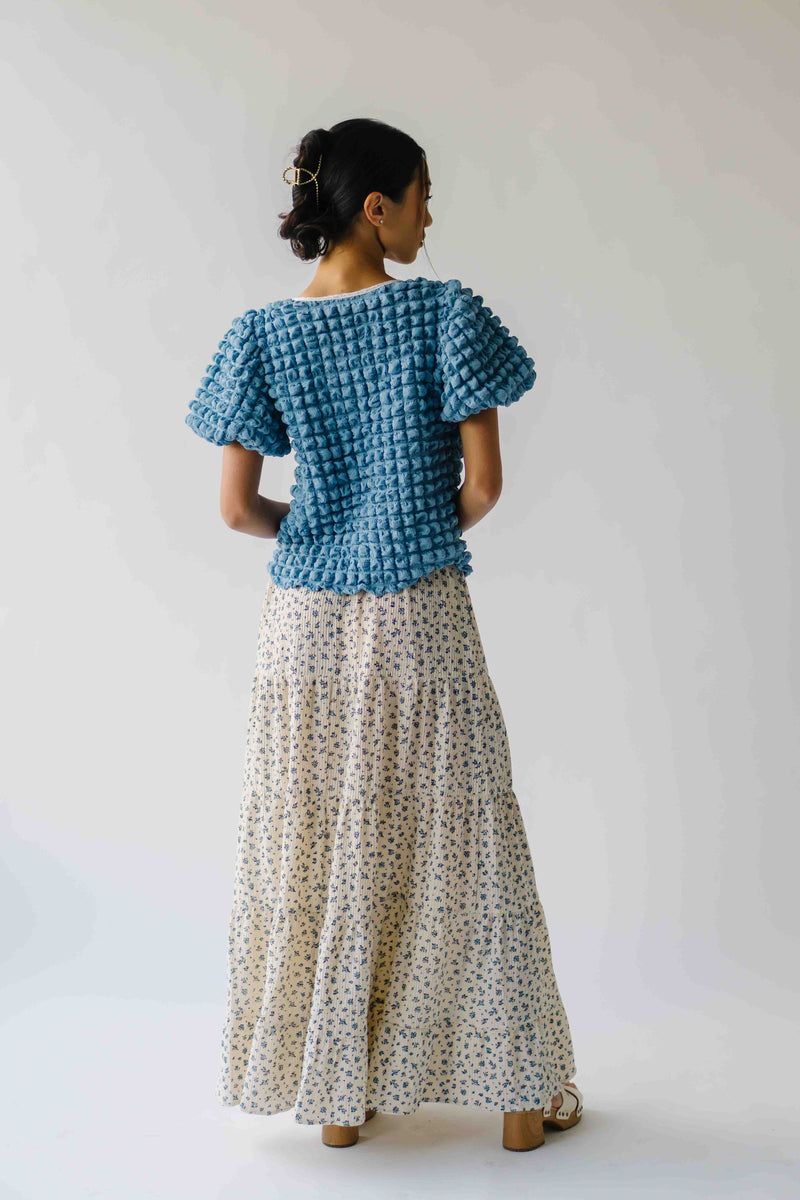 The Callen Floral Maxi Skirt in Cream Multi