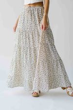 The Callen Floral Maxi Skirt in Cream Multi