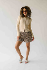 The Maxey Scalloped Hem Short in Leopard