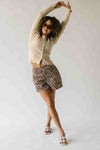 The Maxey Scalloped Hem Short in Leopard