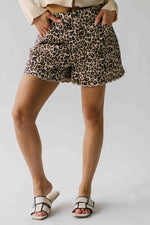 The Maxey Scalloped Hem Short in Leopard