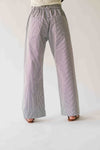 The Driska Striped Wide Leg Pant in Black + Cream