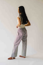 The Driska Striped Wide Leg Pant in Black + Cream