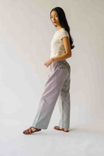 The Driska Striped Wide Leg Pant in Black + Cream