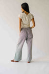 The Driska Striped Wide Leg Pant in Black + Cream