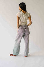 The Driska Striped Wide Leg Pant in Black + Cream