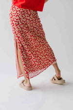 The Findlay Cherry Printed Maxi Skirt in Red Multi