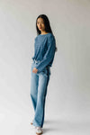 The Moore Striped Tee in Blue + Navy