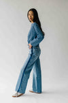 The Moore Striped Tee in Blue + Navy