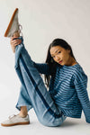 The Moore Striped Tee in Blue + Navy