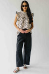 The Santos Dot Printed Blouse in Oatmeal