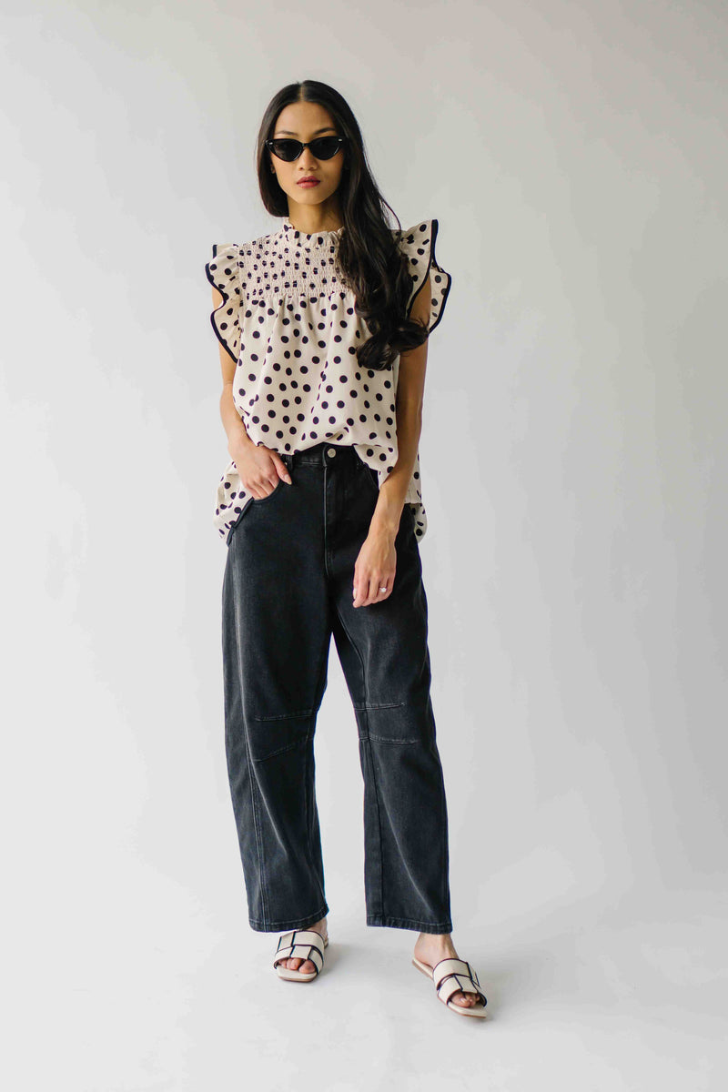 The Annie Slouchy Barrel Jean in Black