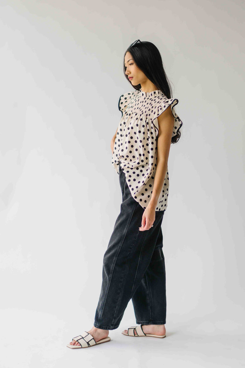 The Annie Slouchy Barrel Jean in Black