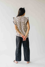 The Santos Dot Printed Blouse in Oatmeal