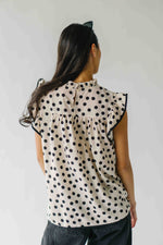The Santos Dot Printed Blouse in Oatmeal