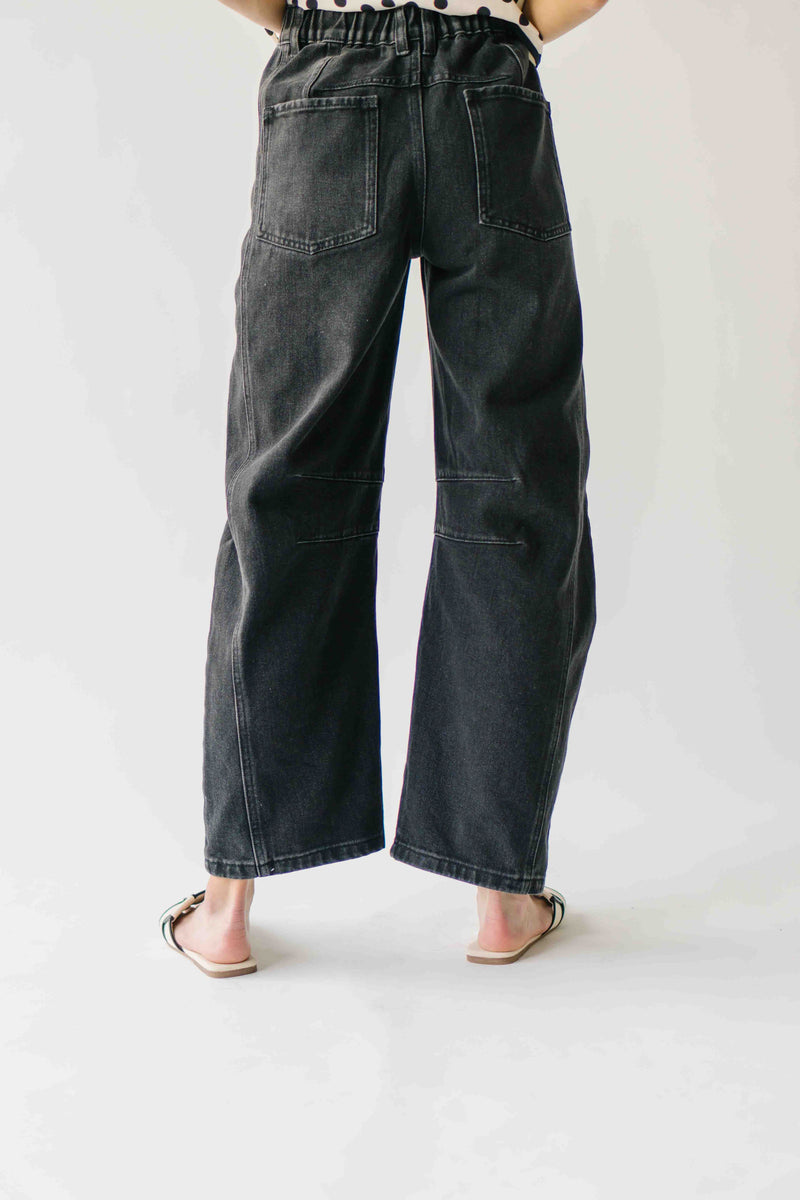 The Annie Slouchy Barrel Jean in Black