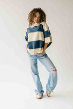 The Kopala High Rise Distressed Jean in Poseidon