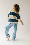 The Dunvall Oversized Striped Tee in Cream + Navy