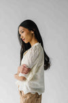 The Vinson Scallop Button-Up Blouse in Cream