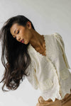 The Vinson Scallop Button-Up Blouse in Cream
