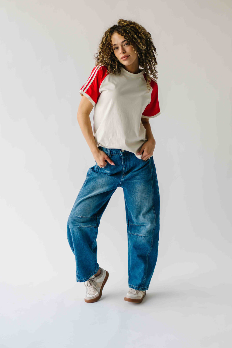 The Annie Slouchy Barrel Jean in Medium Wash