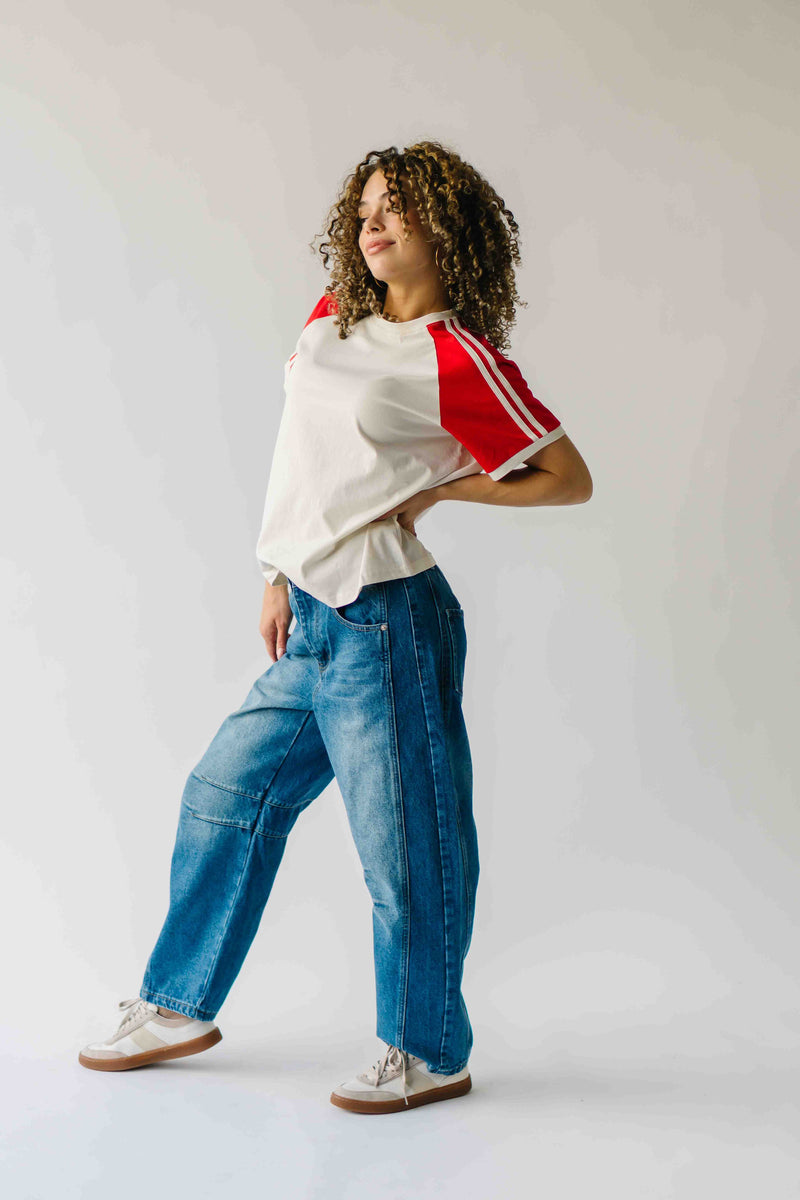 The Annie Slouchy Barrel Jean in Medium Wash