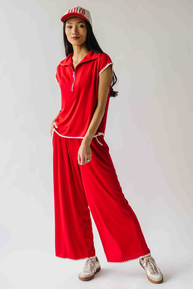 The Saville Textured Lounge Set in Red