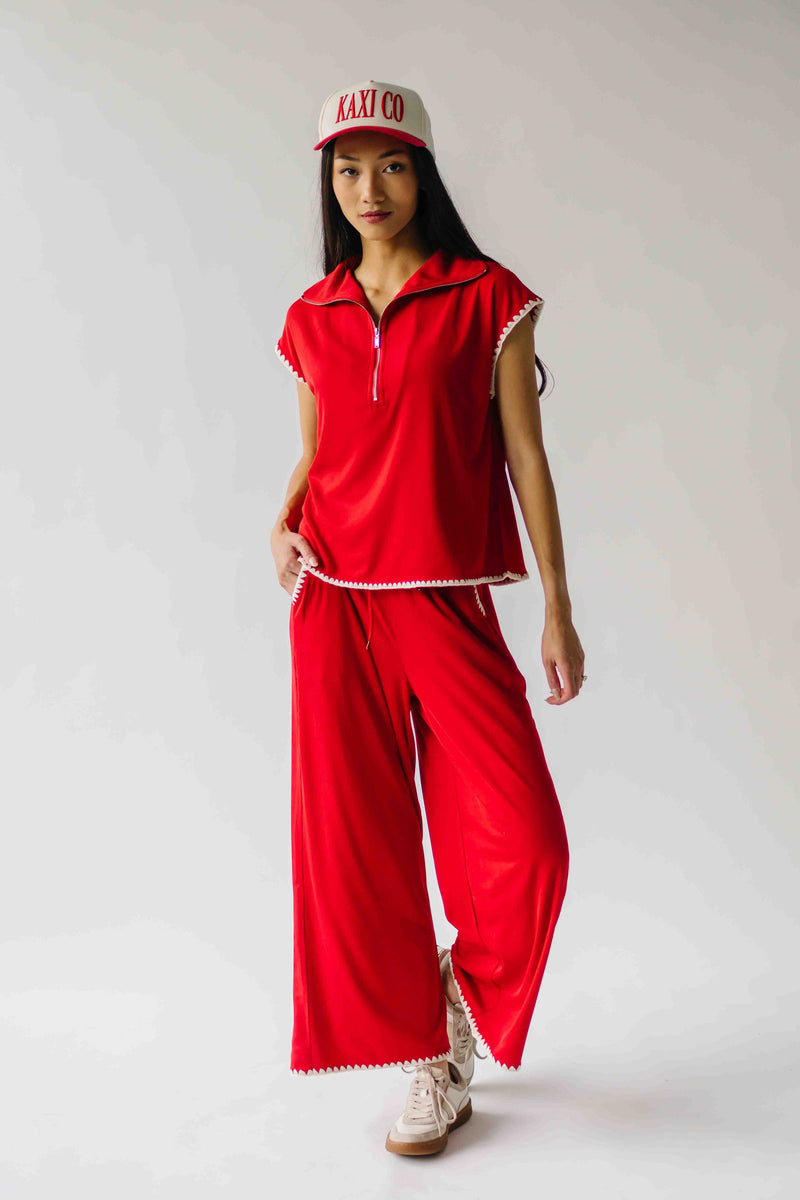 The Saville Textured Lounge Set in Red
