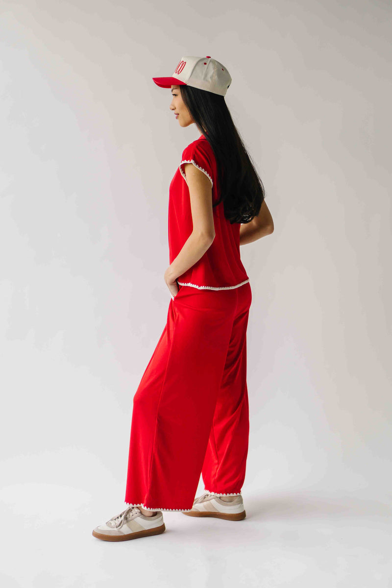 The Saville Textured Lounge Set in Red