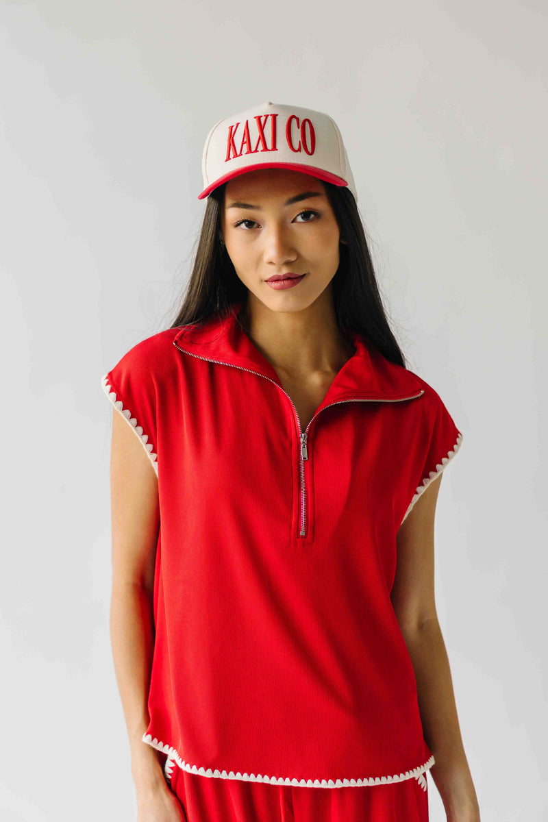 The Saville Textured Lounge Set in Red