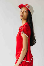 The Saville Textured Lounge Set in Red