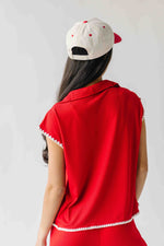 The Saville Textured Lounge Set in Red