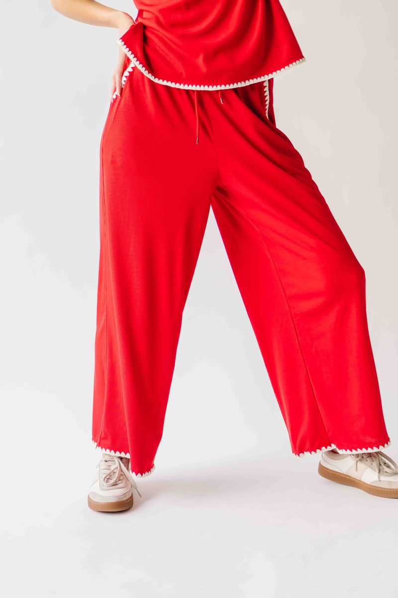 The Saville Textured Lounge Set in Red