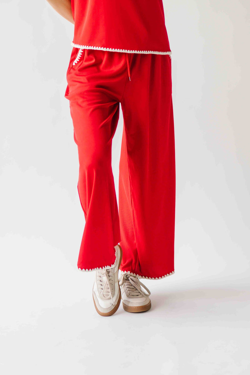 The Saville Textured Lounge Set in Red