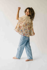 The Tovar Floral Blouse in Light Sand