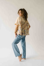 The Tovar Floral Blouse in Light Sand