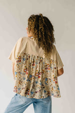 The Tovar Floral Blouse in Light Sand