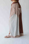 The Abella Color Block Wide Leg Pant in Rust + Nude