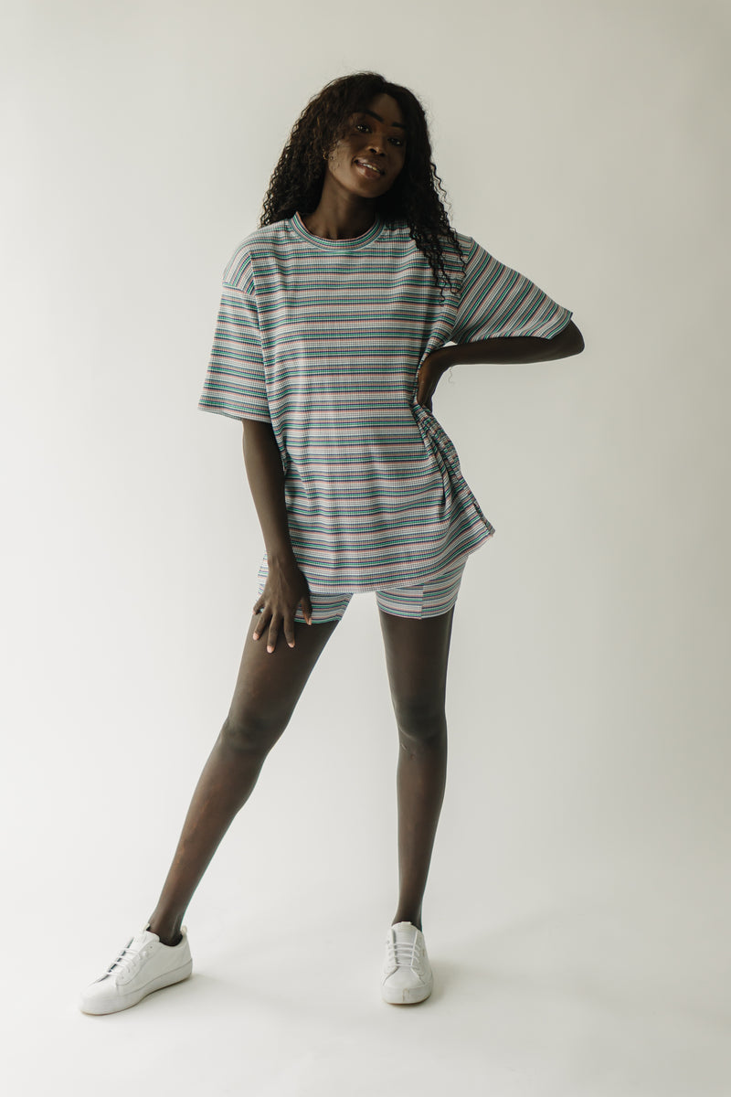 The Ridgeway Striped Tee in Purple
