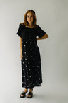 The Martinsburg Embroidered Midi Dress in Black