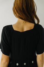 The Martinsburg Embroidered Midi Dress in Black