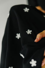The Martinsburg Embroidered Midi Dress in Black