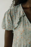 The Harlem V-Neck Midi Dress in Sage Floral