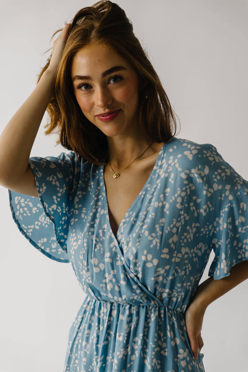 The Banks Dot Detail Dress in Light Blue