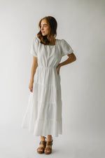 The Marlinton Tiered Detail Dress in Off White
